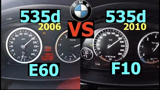 Acceleration Battle | BMW 535d vs BMW 535d | E60 vs F10 | 200 vs 220 kW