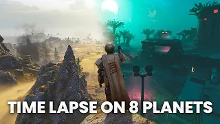 Helldivers 2 Time Lapse on 8 Planets (4K)