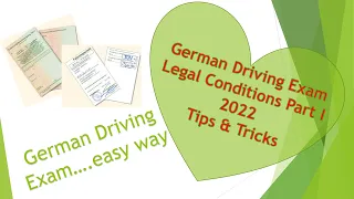 Legal Conditions  Part 1 | How to get Driving License in Germany | German Driving Exam Tips