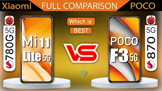 Xiaomi Mi 11 Lite 5G vs Poco F3 Full Comparison 780G vs 870 | Which is Best