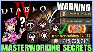 Diablo 4 - Don't Get THIS Wrong - Best 12/12 Masterworking Tricks & FAST Material Farm - Full Guide!
