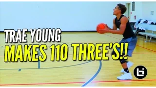 The Best SHOOTER In the Country! Trae Young Makes 110 Three's During Training Session
