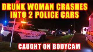 Bodycam DUI Arrest - Drunk Dentist Crashes Into Police Cars and It's Caught on Bodycam