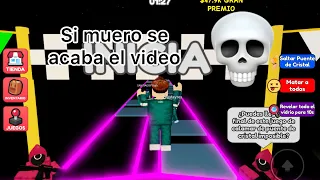 Jugando al Puente de cristal en roblox pero si me muero se acaba el video