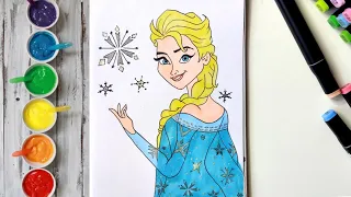 Elsa from Frozen | Disney Princess #frozen #elsa #disney #disneyjunior #waltdisneyworld #art #viral