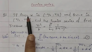 EXAMPLE ON FOURIER SERIES WITH DIRICHLET CONDITION BY DR. SHANU GOYAL