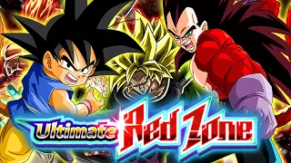 55% LINK LEVEL 10 LR GT GOKU & SSJ4 VEGETA VS RED ZONE BROLY (DBZ: DOKKAN BATTLE)