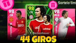 44 GIROS GRATIS! COMO TIRAR BECKENBAUER 102 EPICO GRÁTIS FÁCIL no eFootball 2024 Mobile