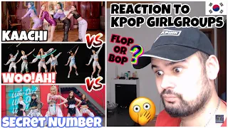 Reaction to KPOP Girlgroups: woo!ah - woo!ah! vs. SECRET NUMBER - Who Dis? vs KAACHI - 'Your Turn'