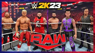 WWE 2K23: Cody Rhodes, Kevin Owens & Sami Zayn vs. The Judgment Day | 6-Man Tag Team Match | WWE Raw