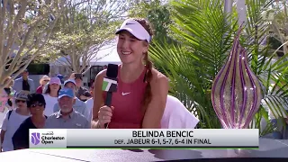 Belinda Bencic: 2022 Charleston Final Champion Win Interview