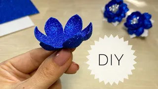 DIY School rubber bands Flowers from foam sheet