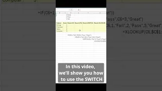 SWTICH vs IF vs IFS vs XLOOKUP | Work Smart Hub #exceltips #exceltricks