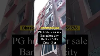 PG hostels for sale, Bangalore city