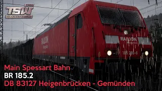 DB 83127 Heigenbrücken - Gemünden - Main Spessart Bahn - DB BR185.2 - Train Sim World 2020