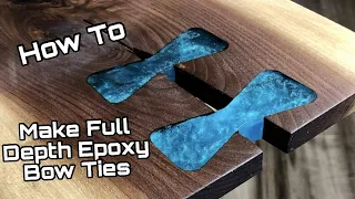 How To Make Full Depth Epoxy Bow Ties // Using Left Over Epoxy