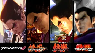 Visual Evolution of Kazuya Mishima's Win Poses Across 8 Tekken Games!