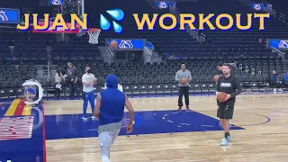 📺 Juan Toscano-Anderson (+Jordan Poole) workout/threes at Warriors pregame before Orlando Magic