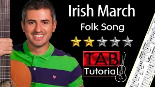 Irish March | Classical Guitar tutorial + Sheet and Tab | Fingerstyle