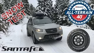 HYUNDAI SANTA FE 2.2 bf goodrich all terrain ko2 snow off-road test