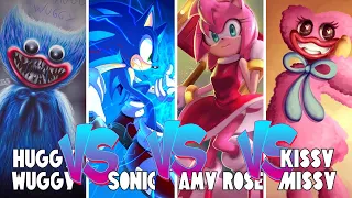 Huggy Wuggy vs Sonic vs Amy Rose vs Kissy Missy | Beat Roller