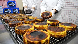 This is the best cheesecake!! Traditional Spanish Basque Cheesecake / korean street food
