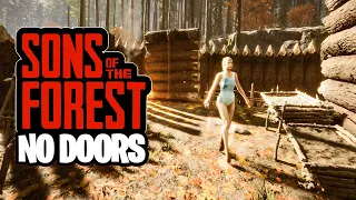 Sons of The Forest: No More Doors with this Build / Defensive Wall Tutorial