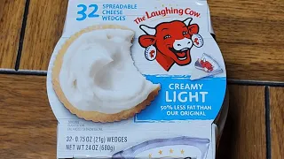 Costco Sale Item Review The Laughing Cow Creamy Light Spreadable Cheese Wedge Wedges Taste Test