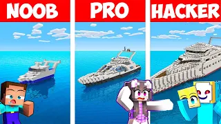 NOOB vs PRO: BOOT HAUS BAU CHALLENGE in Minecraft!