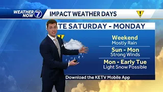 Wednesday, March 20th: Rain chances this weekend