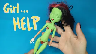 Can I Fix This Draculaura?  | OOAK Monster High Doll Repaint