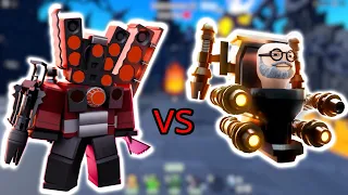 KNIFE UPGRADED TITAN SPEAKERMAN VS SCIENTIST MECH IN ENDLESS MODE !