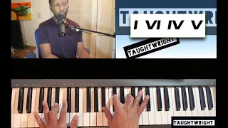 "1 6 4 5 Piano Chord Progression" LIVE Session    #TaughtWright