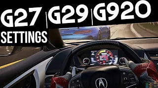 My Project CARS 3 Logitech Steering Wheel Settings