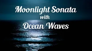 Moonlight Sonata with Ocean Waves and Cold Wind l Sleep Music, Meditation Music