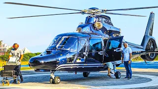 VIP EUROCOPTER AS365 DAUPHIN LANDING & TAKEOFF