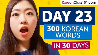 Day 23: 230/300 | Learn 300 Korean Words in 30 Days Challenge