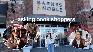 asking book shoppers their favorite book 📚💌 (& reading some!) | bookmas day 2