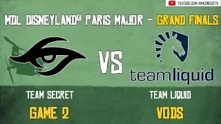 [VODs] Secret vs Team Liquid | Grand Finals - Game 2 | MDL Disneyland® Paris Major | Amazing Dota