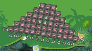 Bad Piggies - GROUND HOG DAY WALKTHROUGH WITH 100 GIRL PIGGIES INSIDE HUGE TANK CUSTOM INVENTIONS!