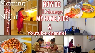Mom 6 Am To 11 Pm Busy Productive Morning To Night Routine🌙with Kids | Healthy Breakfast For Kids