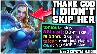 Thank God I Didn't SKIP HER! - Grubby learns Dota 2 - A to Z Challenge - Crystal Maiden