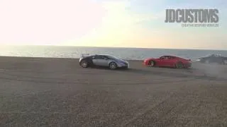 Ferrari F430 drifting around a Bugatti Veyron!