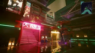 Ep. 3 Night City Wandering - a chill rainy walk with music in Cyberpunk 2077