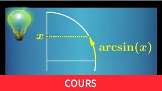 savoir lire arcsin(x) • avec le cercle trigonométrique pour retrouver les formules du cours • prépa