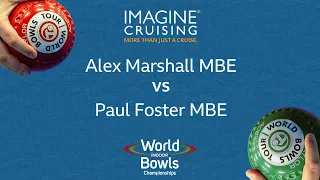World Indoor Bowls Championship 2024 Alex Marshall MBE vs Paul Foster MBE - Day 16 Match 4