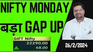 Nifty Prediction & Bank nifty Analysis for Monday 26 February 2024