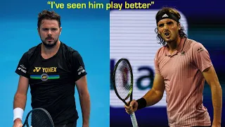 "I've seen him play better" - Exclusive footage of Tsitsipas & Wawrinka in Monte Carlo practise