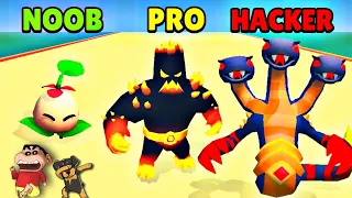 SHINCHAN and CHOP became POKEMON MASTERS|Noob vs Pro vs Hacker In MONSTER SQUAD RUSH| IamBolt Gaming