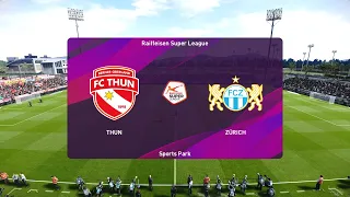 PES 2020 | Thun vs Zurich - Raiffeisen Super League | 01/07/2020 | 1080p 60FPS